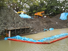 駿府公園　石垣復旧状況　