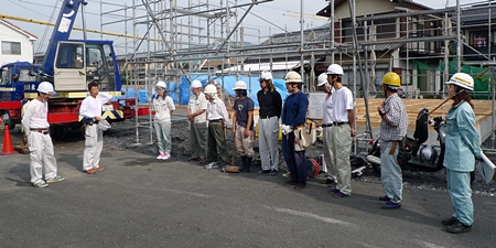 450 Ｉ様邸　建て方作業前の安全確認